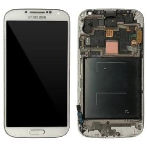 Samsung Galaxy S4 I9500 - Full Front LCD Digitizer With Frame White ( Refurbished )