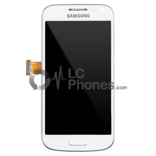 Samsung Galaxy S4 Mini I9195 - Full Front LCD Digitizer With Frame White ( Refurbished )