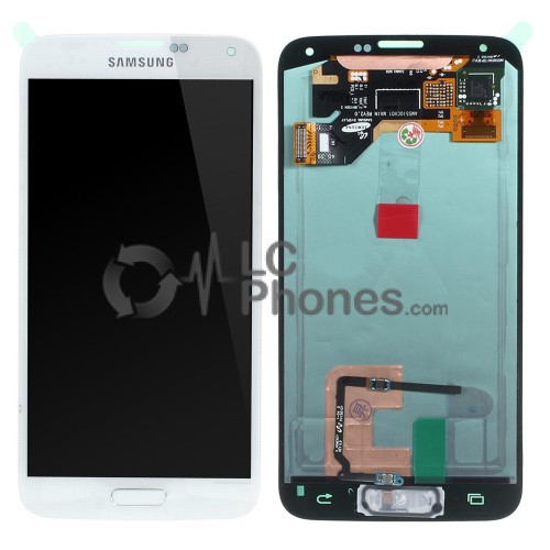 Samsung Galaxy S5 G900F - Full Front LCD Digitizer White < Service Pack >