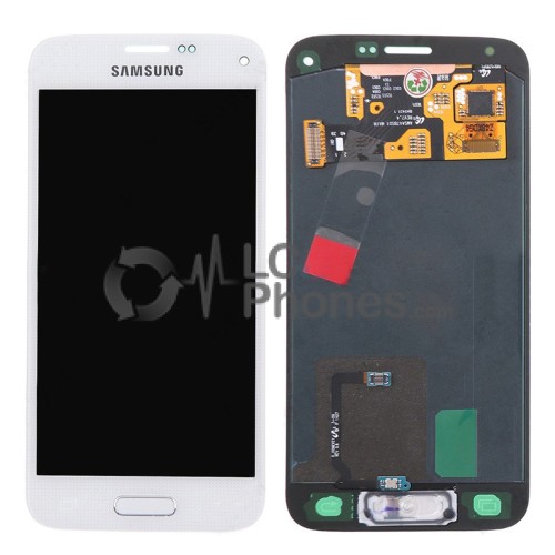 Samsung Galaxy S5 Mini G800F - Full Front LCD Digitizer White < Service Pack >