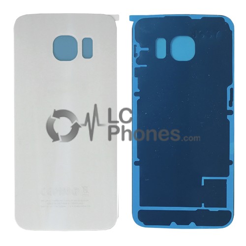 Samsung Galaxy S6 Edge G925 - Battery Cover White with Adhesive