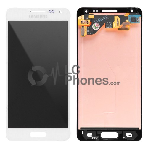 Samsung Galaxy Alpha G850F - Full Front LCD Digitizer White < Service Pack >