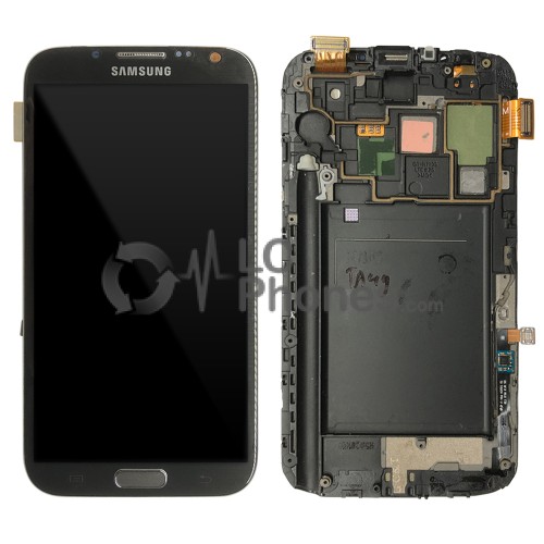 Samsung Note 2  N7100 - Full Front LCD Digitizer With Frame Grey