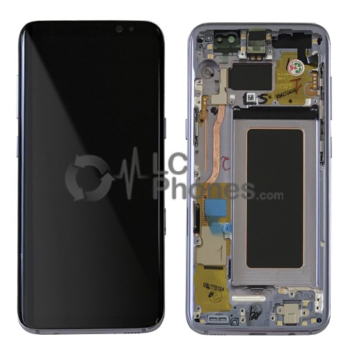 Samsung Galaxy S8 G950F - Full Front LCD Digitizer With Frame Orchid Grey < Service Pack >