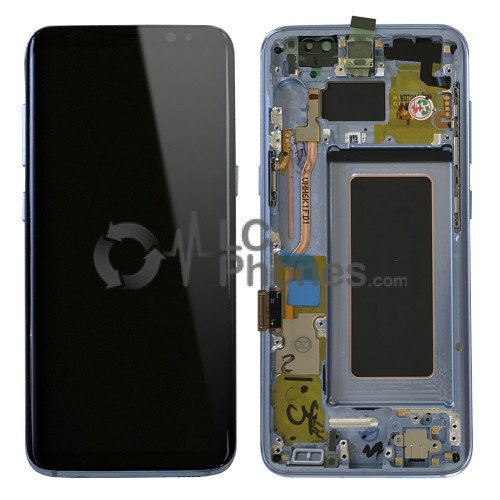 Samsung Galaxy S8 G950F - Full Front LCD Digitizer With Frame Blue < Service Pack >