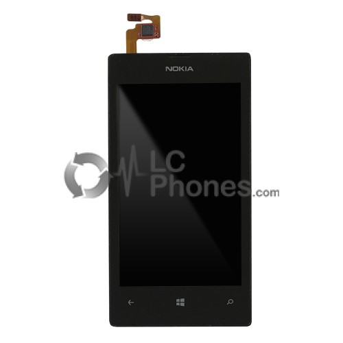 Nokia Lumia 520 - Full Front LCD Digitizer With Frame Black