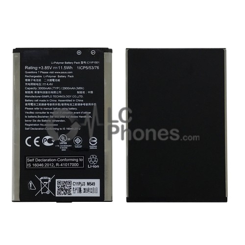 Asus ZenFone 2 Laser ZE601KL ZE550KL / Zenfone Selfie ZD551KL - Battery C11P1501 3000mAh 11.5Wh