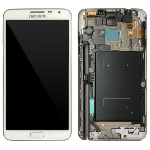 Samsung Note 3 N9000 - Full Front LCD Digitizer With Frame White