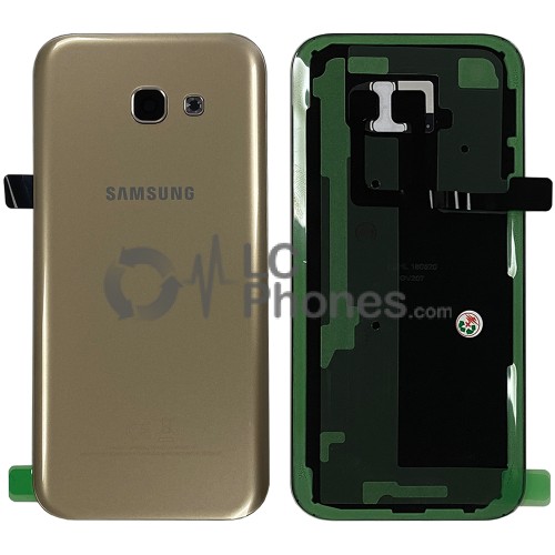 Samsung Galaxy A5 2017 A520 - Battery Cover with Camera Lens and Adhesive Gold < Service Pack >