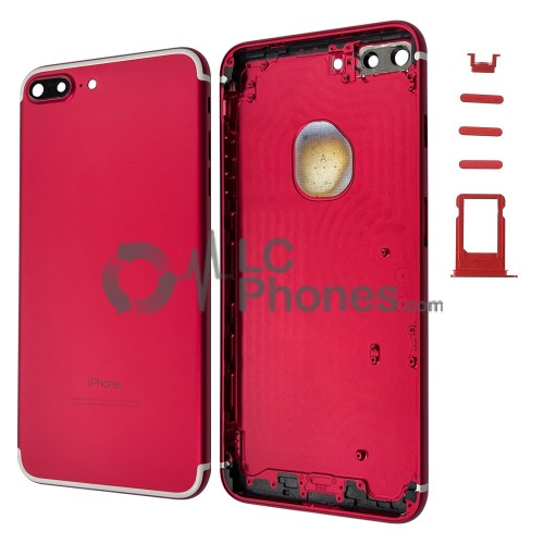 iPhone 7 Plus - Back Cover Housing With Side Buttons Red/White