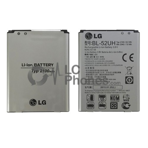 LG L65 L70 MS323 D280N D285 D320 D325 DUAL SIM H443  - Battery BL-52UH 2100mAh 8.0Wh