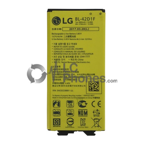 LG G5 H820 H850 H860N H860 H868 F700K H830 VS987 - Battery BL-42D1F 2800mAh 10.8Wh