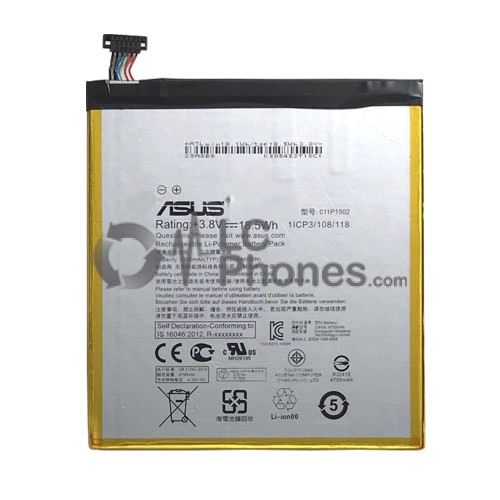 Asus ZenPad 10 Z300 / Z300C / Z300M - Battery C11P1502 4890mAh 18.5Wh