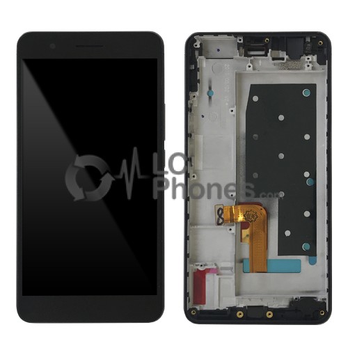 Huawei Honor 6 Plus - Full Front LCD Digitizer with Frame Black