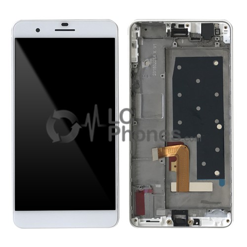 Huawei Honor 6 Plus - Full Front LCD Digitizer with Frame White