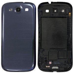 Samsung Galaxy S3 I9300 - Middle Frame + Battery Cover  Blue