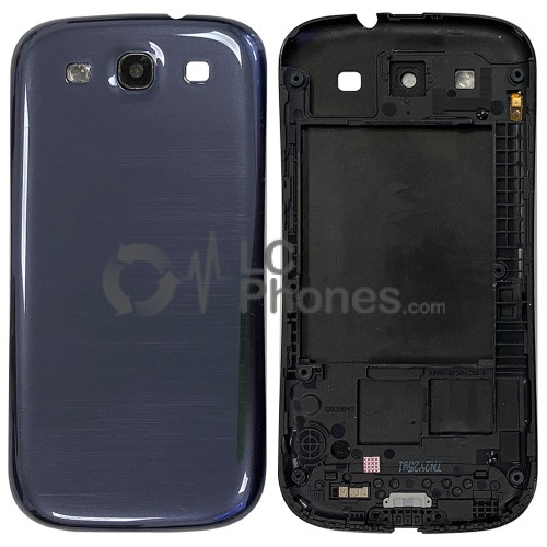 Samsung Galaxy S3 I9300 - Middle Frame + Battery Cover  Blue