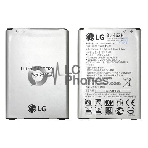 LG K8 K350N - Battery BL-46ZH 2125mAh 8.1 Wh