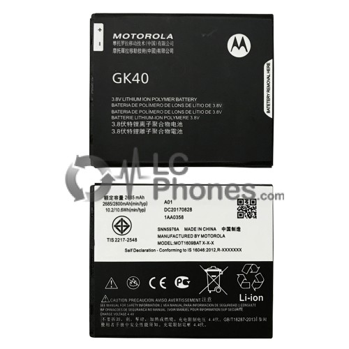 Motorola Moto G5 XT1676 / Moto G4 Play XT1607  / Moto E3 XT1700  - Battery GK40 2800mAh 10.6Wh