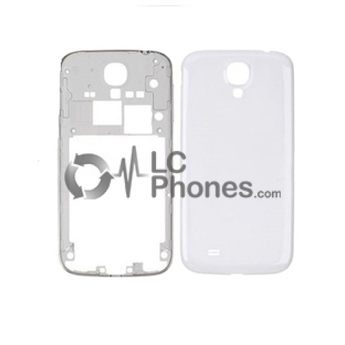 Samsung Galaxy S4 I9505 - Middle Frame + Battery Cover   White