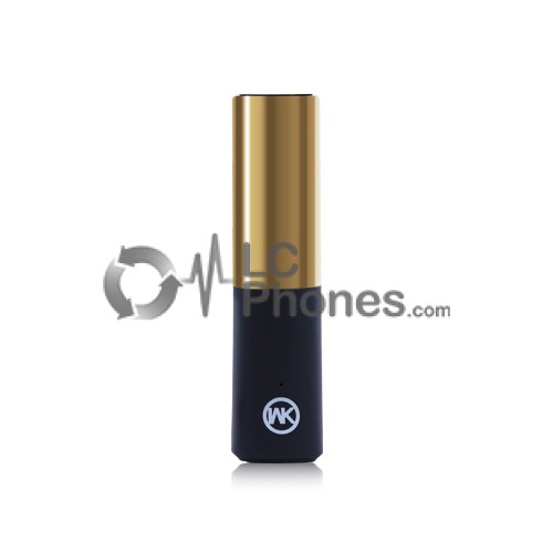 Power Bank Lipstick Style - 2400mAh Gold