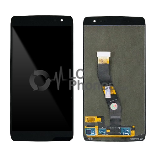 Alcatel Idol 4S 6070K - Full Front LCD Digitizer Black AMS549JG12 REV 2.1