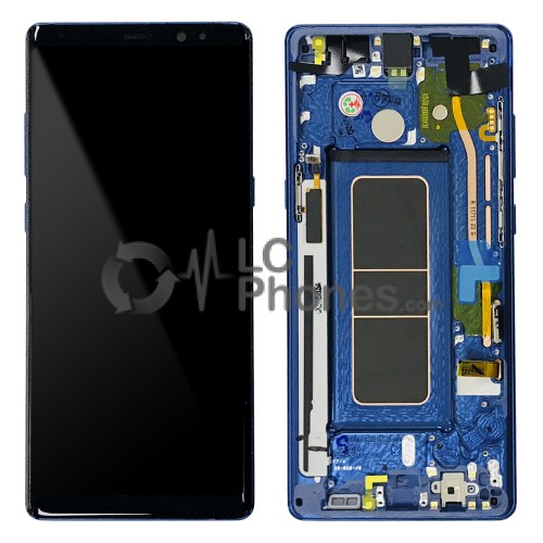 Samsung Galaxy Note 8 N950F - Full Front LCD Digitizer With Frame Deep Sea Blue < Service Pack >