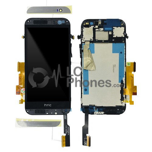 HTC ONE M8s - Full Front LCD Digitizer with Frame Black