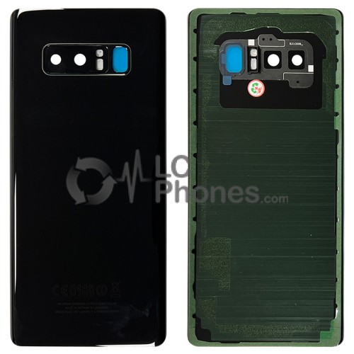 Samsung Galaxy Note 8 N950 - Battery Cover with Adhesive & Camera Lens Black