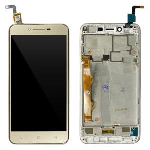 Lenovo Vibe K5 - Full Front LCD Digitizer with Frame Gold A6020a40