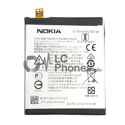 Nokia 5 TA-1053, TA-1024, TA-1044, TA-1027 / 5.1 TA-1075 / TA-1061 / TA-1088 / TA-1081 / TA-1076 - Battery HE321 2900mAh 11.17Wh