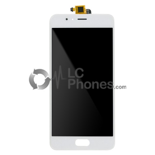 Meizu M5S - Full Front LCD Digitizer With Frame White