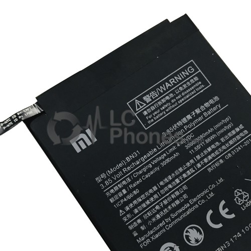 Xiaomi Mi 5X / Mi A1  / Redmi S2 / Y2 /  Redmi Note 5A / Redmi A1 220733SG - Battery BN31 3000mAh 11.55Wh