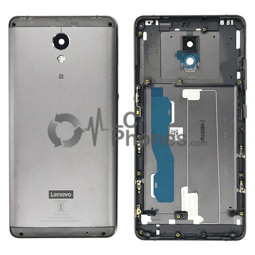 Lenovo P2 - Back Housing Cover with Camera Lens Grey