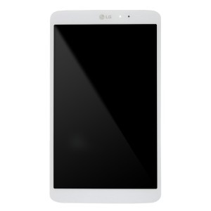 LG G Pad 8.3 V500 - Full Front LCD Digitizer White with Frame