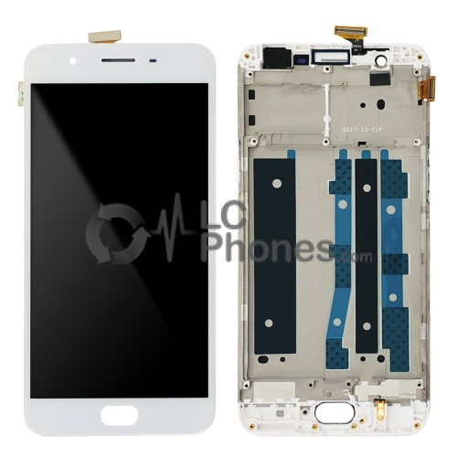 OPPO F1S A1601 - Full Front LCD Digitizer with Frame White