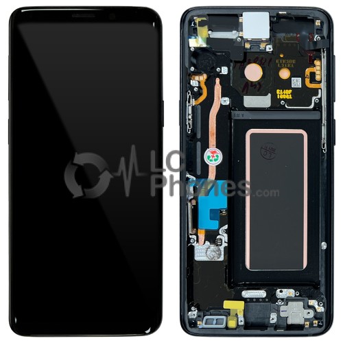 Samsung Galaxy S9 G960F - Full Front LCD Digitizer With Frame Black < Service Pack >