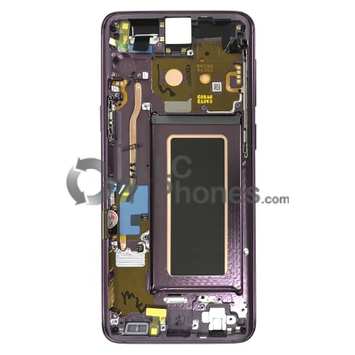 Samsung Galaxy S9 G960F - Full Front LCD Digitizer With Frame Purple < Service Pack >