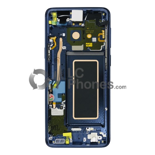 Samsung Galaxy S9 G960F - Full Front LCD Digitizer With Frame Blue < Service Pack >