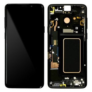 Samsung Galaxy S9 Plus G965F - Full Front LCD Digitizer With Frame Midnight Black 