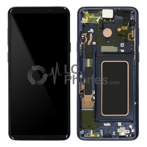 Samsung Galaxy S9 Plus G965F - Full Front LCD Digitizer With Frame Coral Blue < Service Pack >