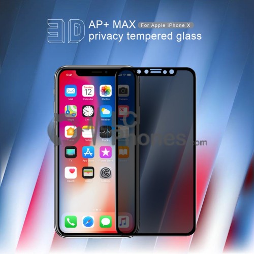 iPhone X / XS / 11 Pro  - NillKin 3D Anti Spy AP+ Max Anti-Explosion Tempered Glass