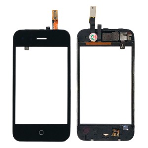 iPhone 3GS - Front Glass Digitizer With Frame Black