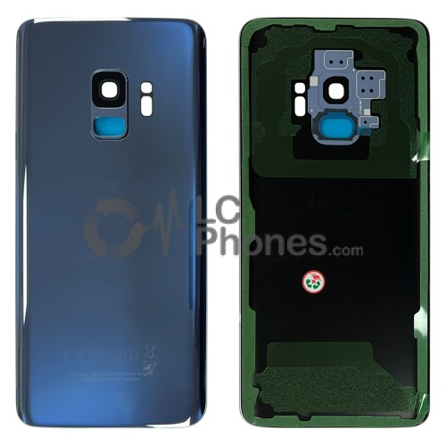 Samsung Galaxy S9 G960 - Battery Cover with Adhesive & Camera Lens Blue