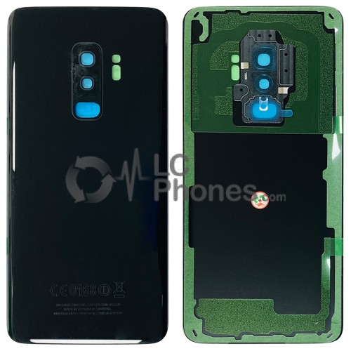 Samsung Galaxy S9 Plus G965 - Battery Cover with Adhesive & Camera Lens Black