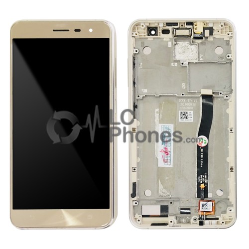 Asus Zenfone 3 ZE552KL - OEM Full Front LCD Digitizer With Frame Gold