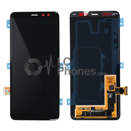 Samsung Galaxy A8 (2018) A530 - Full Front LCD Digitizer Black < Service Pack >