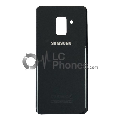 Samsung Galaxy A8 (2018) A530 - Battery Cover with Adhesive & Camera Lens Black