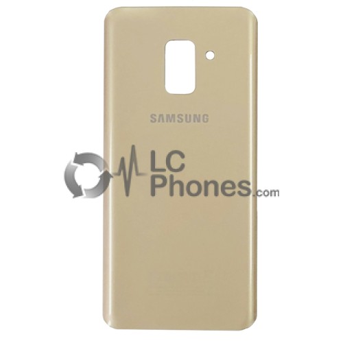 Samsung Galaxy A8 (2018) A530 - Battery Cover with Adhesive & Camera Lens Gold