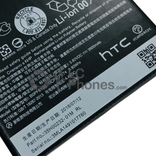 HTC Desire 820 - Battery B0PF6100 35H00232 2600mAh 9.93Wh